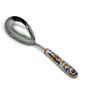 Serving 'Risotto' Spoon Ladle with 18/10 stainless steel cutlery.