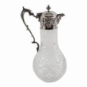 Claret Jug Grape Mount/ Cut Glass