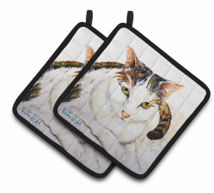 Lanie Cat Pair of Pot Holders