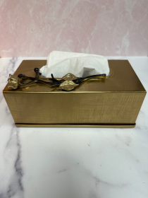 Etched Rectangular Tissue Box Cover