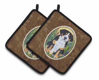 Greater Swiss Mountain Dog Pair of Pot Holders