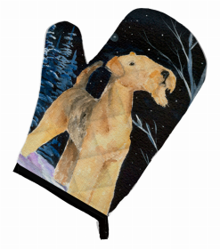 Starry Night Airedale Oven Mitt