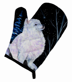 Starry Night American Eskimo Oven Mitt