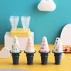 4pcs Ice Cream Molds Shapes; Frozen Ice Popsicle Maker