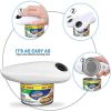 Kitchen Electric Can Opener Push Button - Smooth Edge, Food-Safe and Battery Operated Handheld Can Opener  with Manua