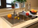 Stainless Steel Wire Roll Up Dish Drying Rack