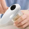 Kitchen Electric Can Opener Push Button - Smooth Edge, Food-Safe and Battery Operated Handheld Can Opener  with Manua