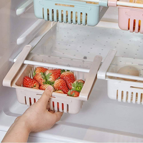 Refrigerator Storage Drawer (Color: Cream)