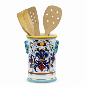 RICCO DERUTA: Utensil Holder (size: 5.5 DIAM. X 7.5 HIGH (Dimensions measured in Inches))