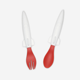 Spoon & Fork Set (Color: Rocket)