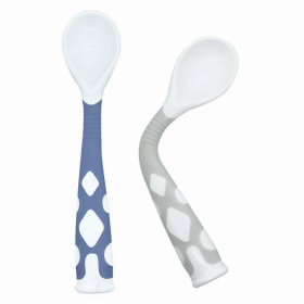 Silibend Spoons 2Pk (Color: Blue/Day Dream Grey)