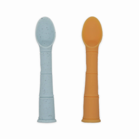 Silipop Spoons 2Pk (Color: Papaya/Seafoam)