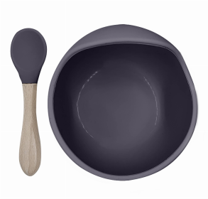 Siliscoop Bowl & Spoon (Color: Sparrow)