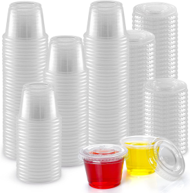 Clear Jello Shot Cups with Lids (Color: 5oz, size: 5oz)