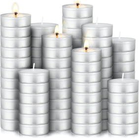 Simple Craft Tea Lights Candles - Unscented Pack (Color: WT100P)