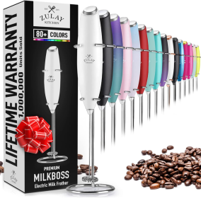 Milk Boss Milk Frother With Stand (Color: WHT)