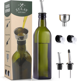 Olive Oil Dispenser Bottle with Accessories (Color: GRN)