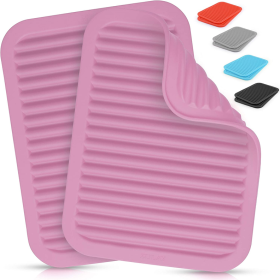 Silicone Trivets For Hot Pots and Pans (Color: PNK)