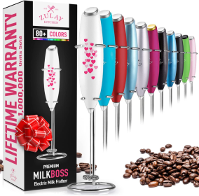 Milk Boss Milk Frother With Stand (Color: HRTS)