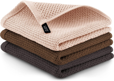 Waffle Weave Kitchen Towels (Color: DGBB)