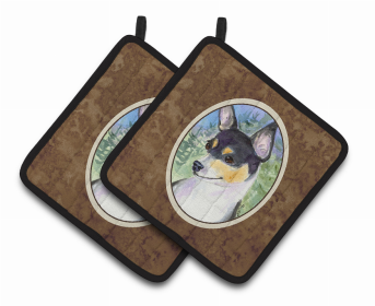 Rat Terrier Pair of Pot Holders (size: 7.5 x 7.5)