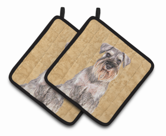 Dog Pair of Pot Holders (Color: German Shepherd, size: 7.5 x 7.5)