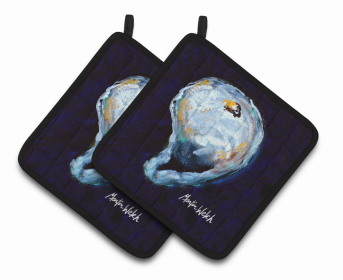 Oyster Pair of Pot Holders (Color: Oyster Give me one, size: 7.5 x 7.5)