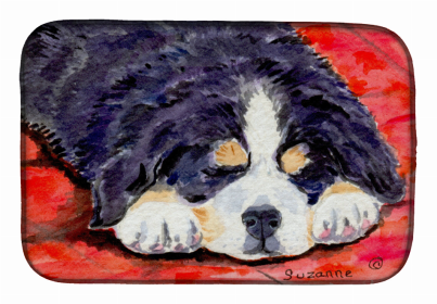 Bernese Mountain Dog Dish Drying Mat (size: 14 x 21)