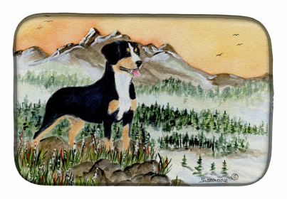 Entlebucher Mountain Dog Dish Drying Mat (size: 14 x 21)