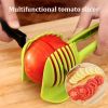 Tomato Slicer Lemon Cutter; Round Fruits Vegetable Cutting Tools  Handheld Tongs