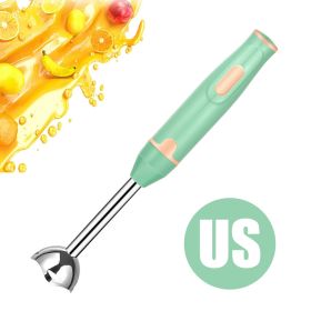 Hand Stick Handheld Immersion Blender Stick Grinder Electric Machine Mixer (Ships From: China, Color: Green US Plug)