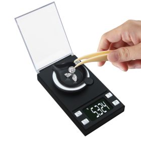 High Precision 0.001g 100g Electronic Jewelry Lab Scales Diamond Gold Germ Medicinal Pocket Digital Milligram Scale Balance (Ships From: China, Color: 100g0.001g)