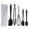 Silicone Cook Utensils;  5 Piece Kitchen Cooking Set