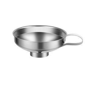 1pc; Thickened Stainless Steel Wide Mouth Funnel (size: M)