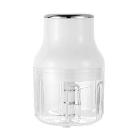 Small Electric Garlic Masher Garlic Chopper Vegetable Mincer  Food Processor (Color: White)