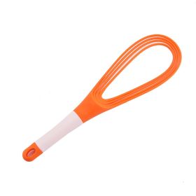 1pc Storeable And Foldable Household Multifunctional Manual Rotary Egg Beater (Color: Orange)