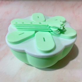 1pc Silicone Popsicle Ice Cream Mold Ice Cream Stick Ice Cube Popsicle Mold (Items: Popsicle Mold, Color: Round Green)