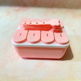 1pc Silicone Popsicle Ice Cream Mold Ice Cream Stick Ice Cube Popsicle Mold (Items: Popsicle Mold, Color: Square Pink)