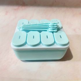 1pc Silicone Popsicle Ice Cream Mold Ice Cream Stick Ice Cube Popsicle Mold (Items: Popsicle Mold, Color: Square Blue)