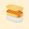 1pc 24 Grids Round Silicone Ice Tray Mold  With Lid Ice Storage Box Tray Tool