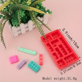 1pc 6 Styles Ice Cube Mold Building Blocks Ice Tray Silicone Mold Ice Cube (Items: Style-D)