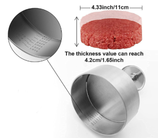 304 Stainless Steel Meat Pie Mold Burger Press Meat Pie Mold (size: A-11.5*4.5*14cm)