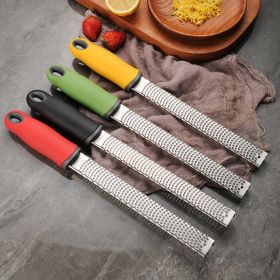 Stainless steel fruit cheese grater Chocolate lemon rind cheese crumb grater (Color: Shredder-green)