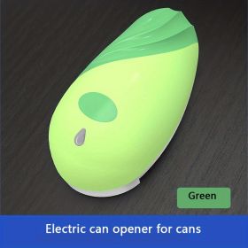 1pc, Can Opener, Stainless Steel Electric Bottle Opener (Color: Green)