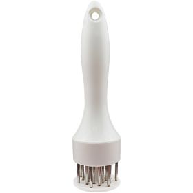 Stainless Steel Meat Tenderizer; 24 Steel Needles Tender Meat And Break Tendons (Color: White)