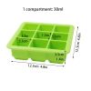 1pc Silicone Ice Tray; Food Grade Silicone Ice Cube Ice Box With Lid; Ice Mold For Complementary Food