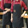 Apron; Waterproof And Oil-proof Apron With Pockets Aprons 29.5in*27.5