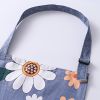 Oil-proof And Waterproof Apron; Floral Pattern Kitchen Cooking Apron With Pocket