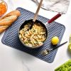 Silicone Dish Drying Mat With Water Collector Heat-resistant Table Placemat