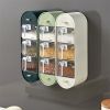 1 Piece Spice Box Organizer Wall Mounted Adhesive Seasoning Storage Box